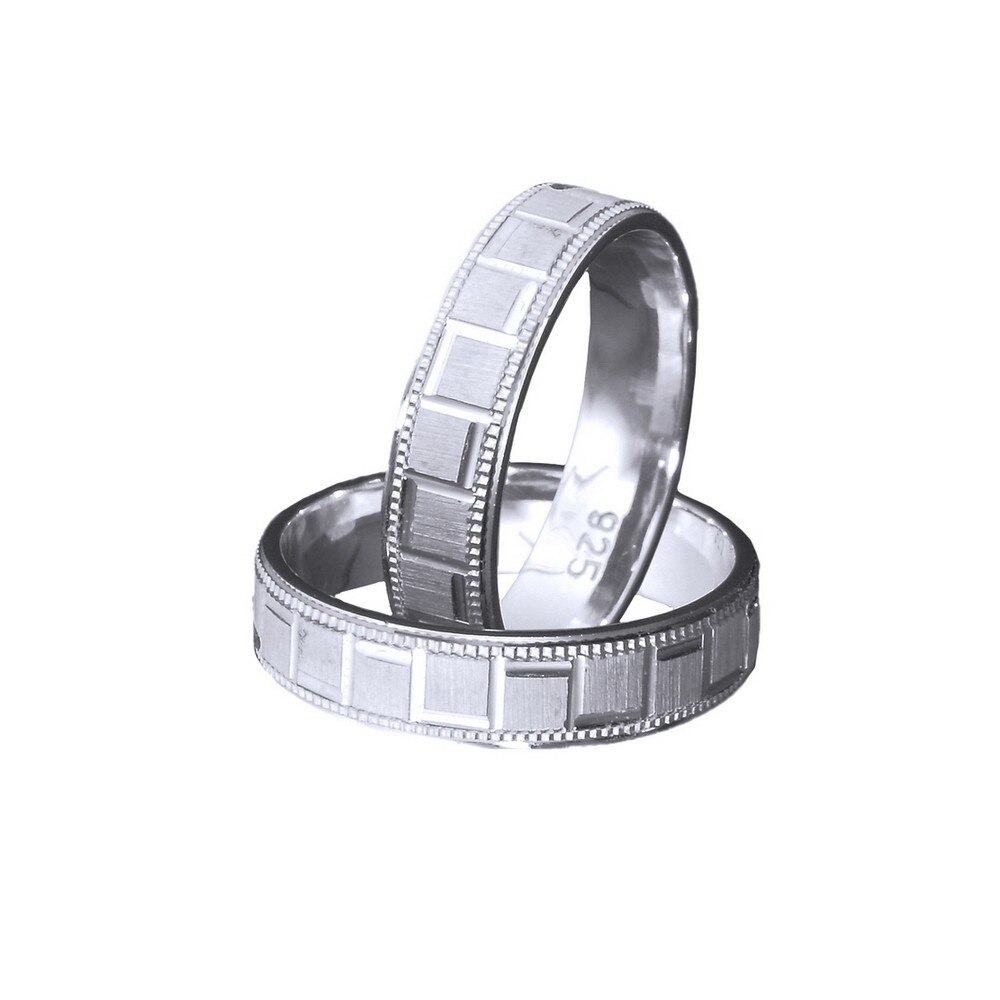 Inel argint rodiat model verigheta toate marimile, Diametru 20.6 mm, BeSpecial, INK0029