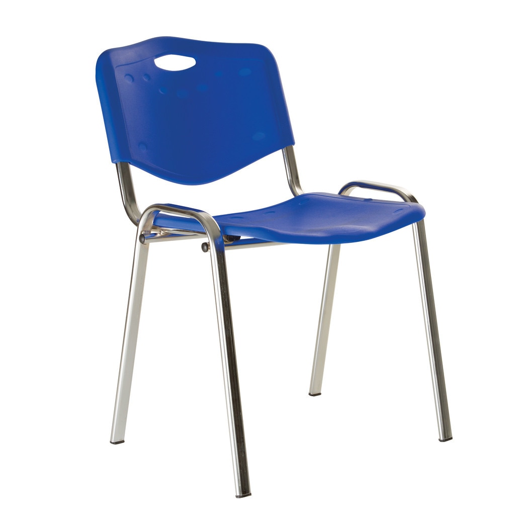 Scaun vizitator ISO CHROME Plast, Albastru