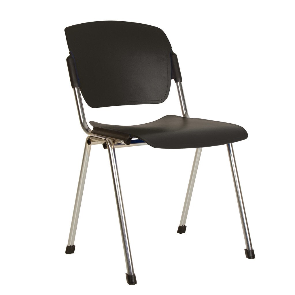 Scaun vizitator ERA Chrome Plast, Negru