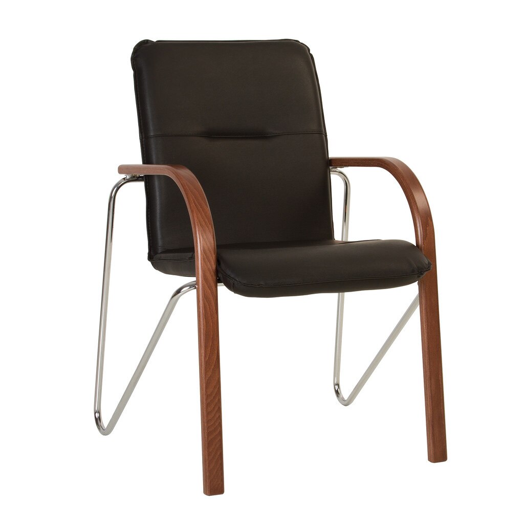 Scaun vizitator SALSA, Negru piele ecologica