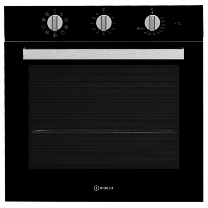Cuptor incorporabil Indesit IFW 6834 BL, Multifunctional, 8 fuctii, 71 l, Clasa A, Negru