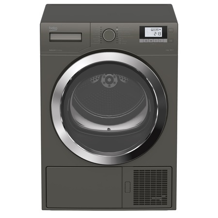 Uscator de rufe Beko DE8434RX0M, Condensare si pompa de caldura, 8 kg, 16 programe, Clasa A++, Gri