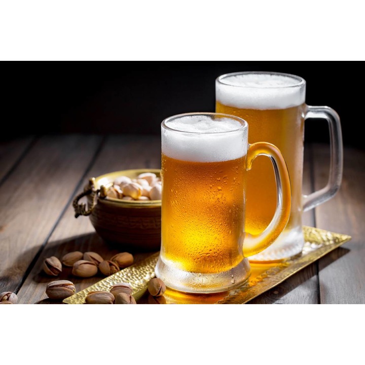 Öntapadó PVC tapéta - Pisztáciás söröskorsók, 100 x 150 cm