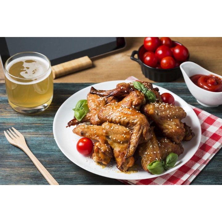 Öntapadó PVC tapéta - Csirkeszárny paradicsommal és teával, 100 x 150 cm