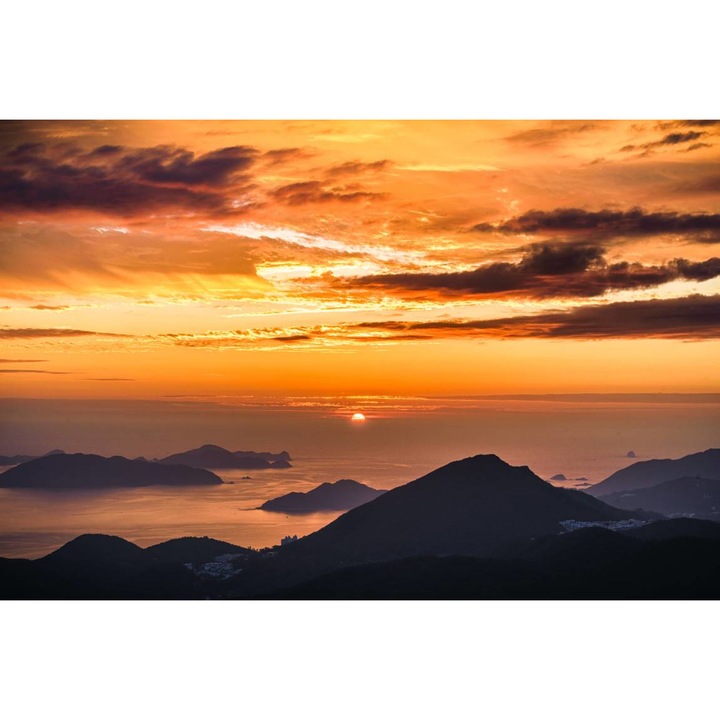 PVC öntapadós tapéta - Orange Sunset at the Sea, 100 x 150 cm