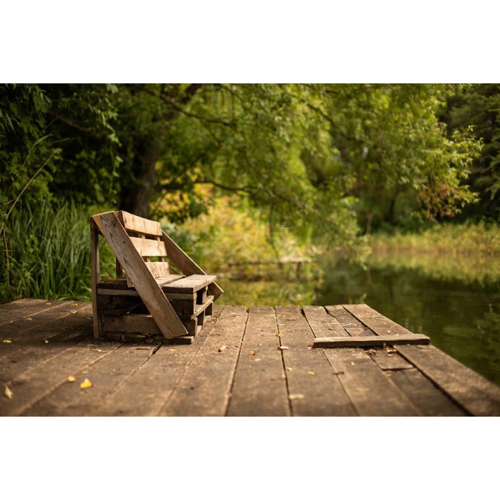 Tablou Canvas - Banca Din Lemn Pe Ponton, 75x50 cm