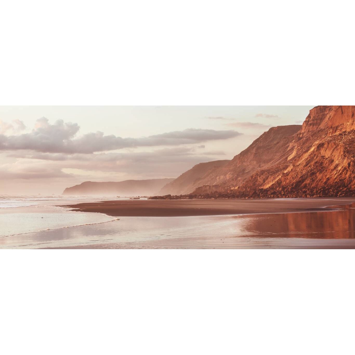 Sticker perete - Apusul Colorat De Langa Ocean, 100x70 cm - eMAG.ro