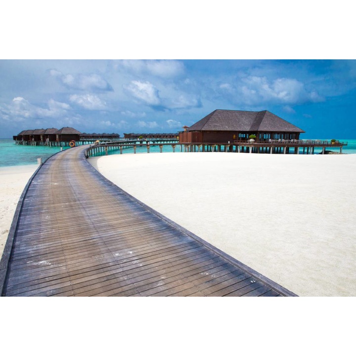PVC öntapadó tapéta - Bungalók a Maldív-szigeteken, 100 x 150 cm