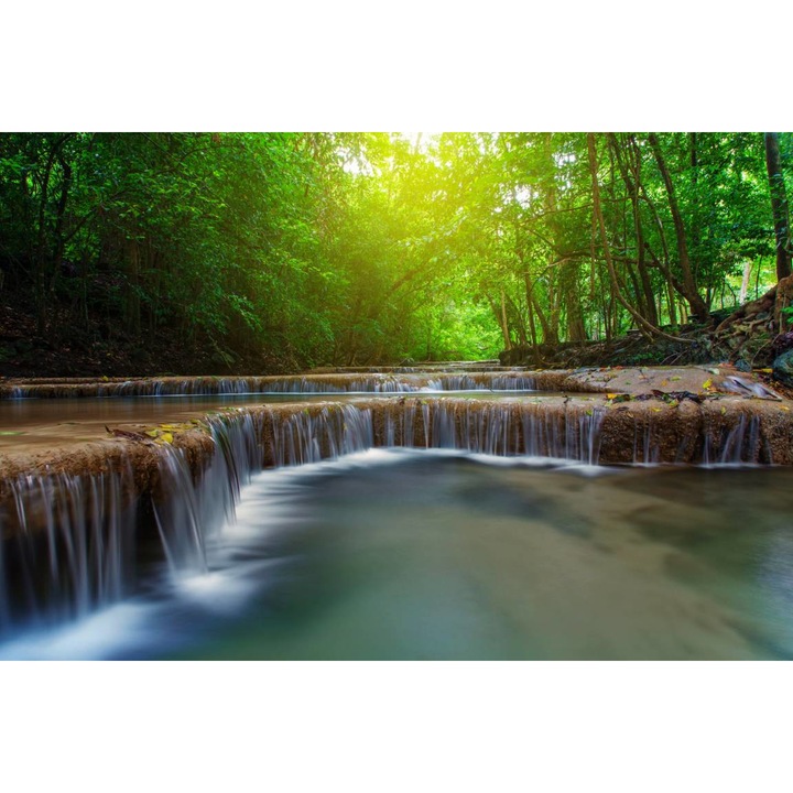 Öntapadó PVC tapéta - Vízesés az erdő szívéből, 100 x 150 cm