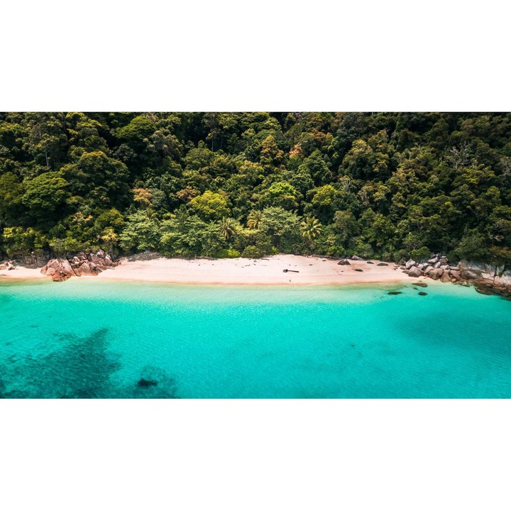 PVC öntapadó tapéta - Tropical Coast egy napsütéses nyári napon, 100 x 150 cm