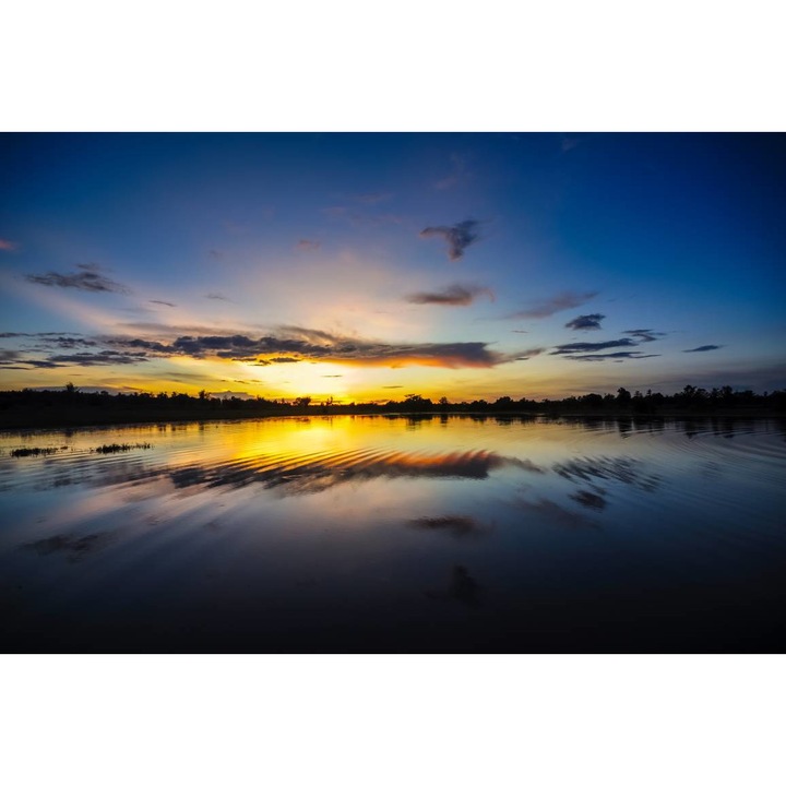 PVC öntapadós tapéta - A kék ég és a tenger napkelte előtt, 100 x 150 cm