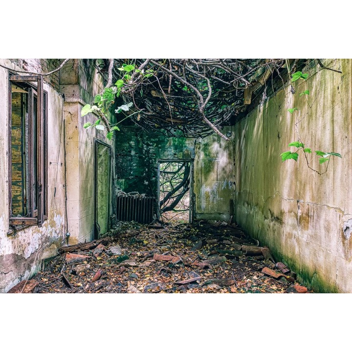 PVC öntapadós tapéta - Elhagyott épület, 100 x 150 cm
