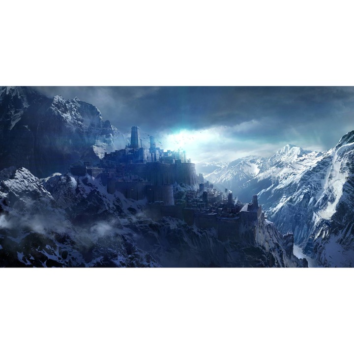 PVC öntapadó tapéta - Havas hegyek és a vár, 100 x 150 cm