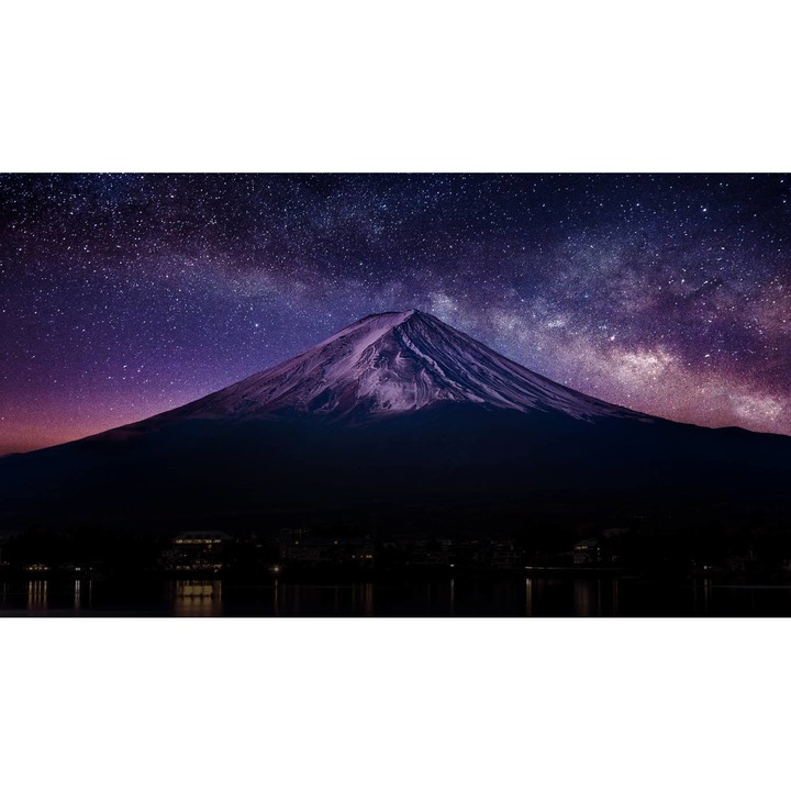 PVC öntapadó tapéta - Mount Fiji and the Milky Way, 100 x 150 cm