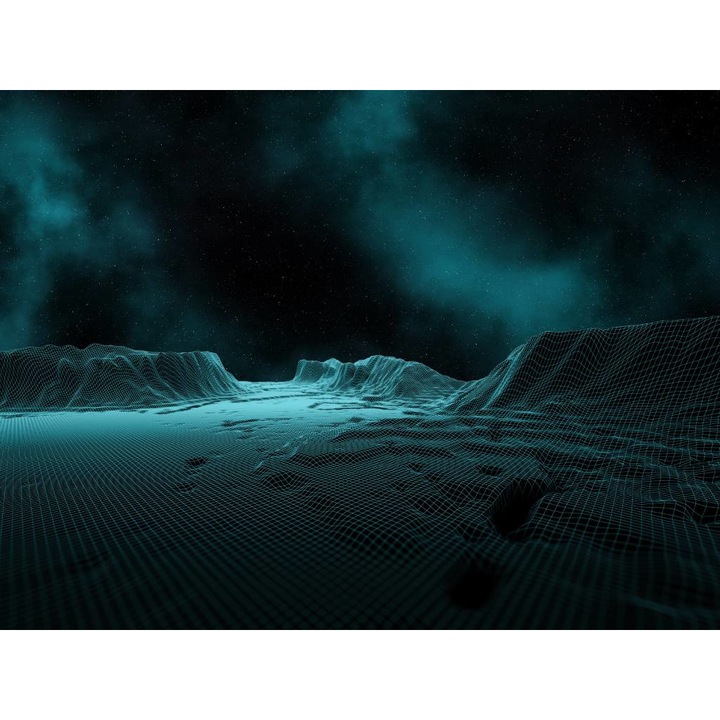 Öntapadó PVC tapéta - A digitális táj és a csillagos égbolt, 100 x 150 cm