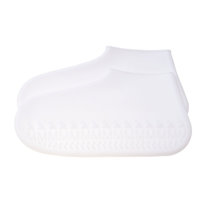 Водоустойчиви калъфи за обувки, Гумени, M (35-39), Бели