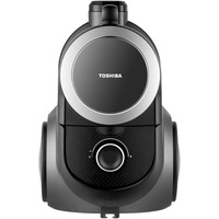 Aspirator fara sac Toshiba VC-BL070CK, 700W, 26.4 kWh/an, recipient praf 1.8L, Cyclone force, accesorii: tub telescopic, perie standard, accesoriu spatii inguste, perie praf, perie tapiterie, perie parchet, Negru
