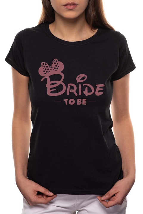 Bride to be, Kerek nyakú női póló, 100% Pamut, 512, Fekete