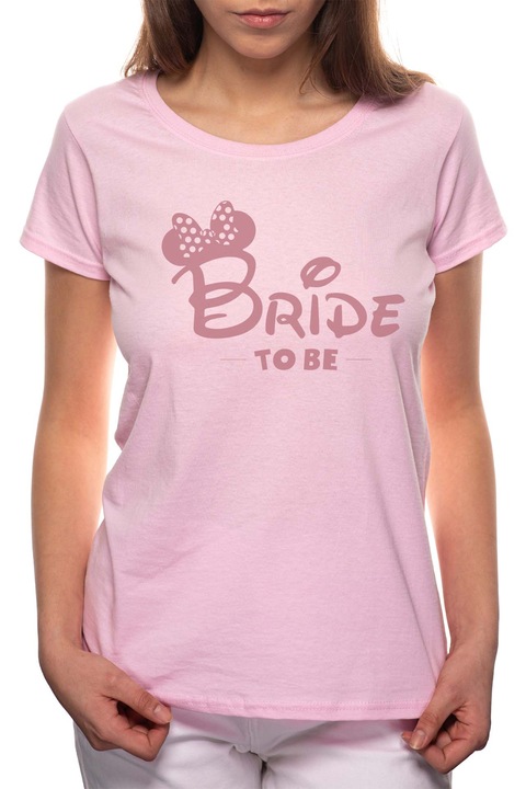 Bride to be, Kerek nyakú női póló, 100% Pamut, 512, Rózsaszín