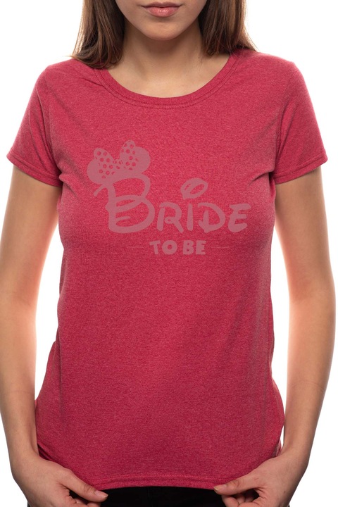 Bride to be, Kerek nyakú női póló, 100% Pamut, 512, Bordó