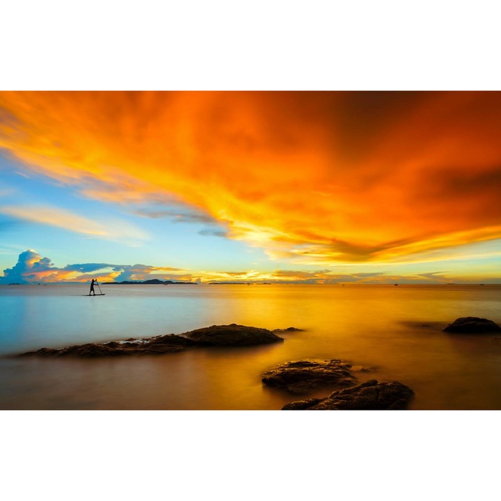 Öntapadó PVC tapéta - Sunset Multicolor, 100 x 150 cm