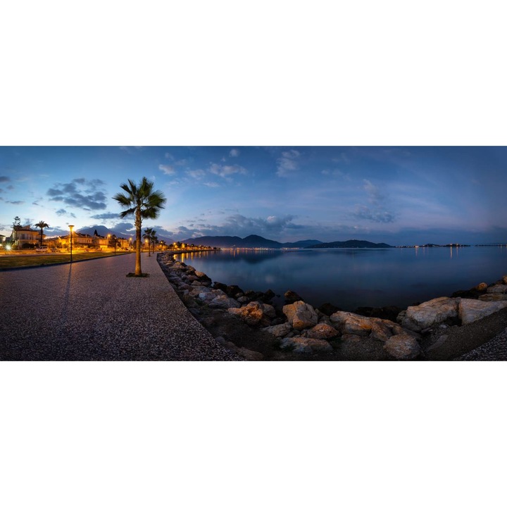 Öntapadó PVC tapéta - Pálmafák a tó mellett, 100 x 150 cm