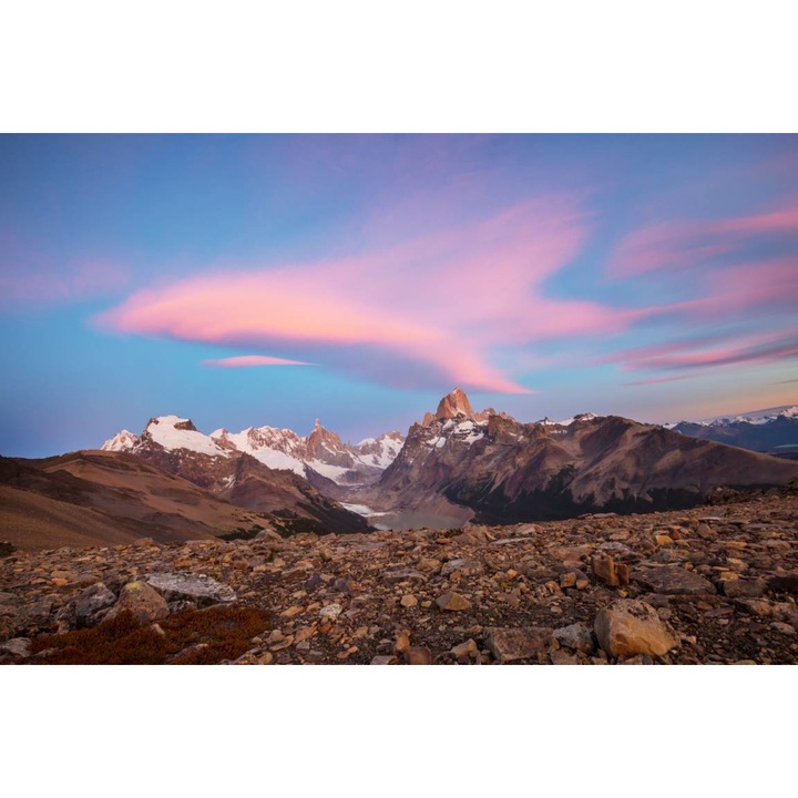 PVC öntapadó tapéta - Táj Hegyekkel és Hóval, 100 x 150 cm