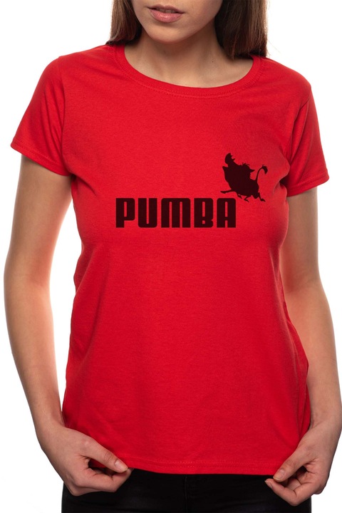 Pumba, Kerek nyakú női póló, 100% Pamut, 548, Piros