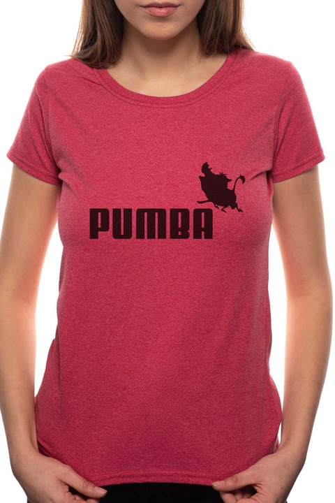 Pumba, Kerek nyakú női póló, 100% Pamut, 548, Bordó