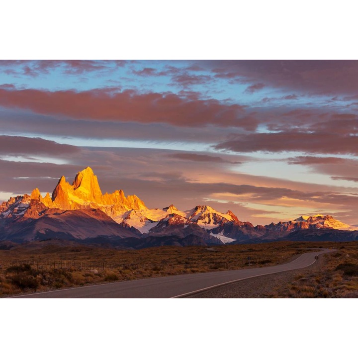 Öntapadó PVC tapéta - Sunrise over the mountains from Patagónia, 100 x 150 cm