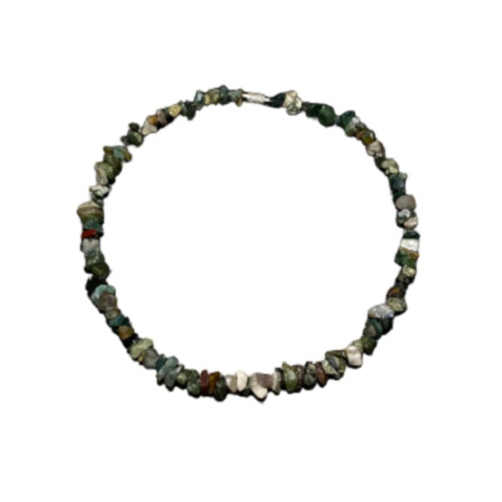 Colier la baza gatului, Zen Art, Realizat Manual, Cips Agata Indiana