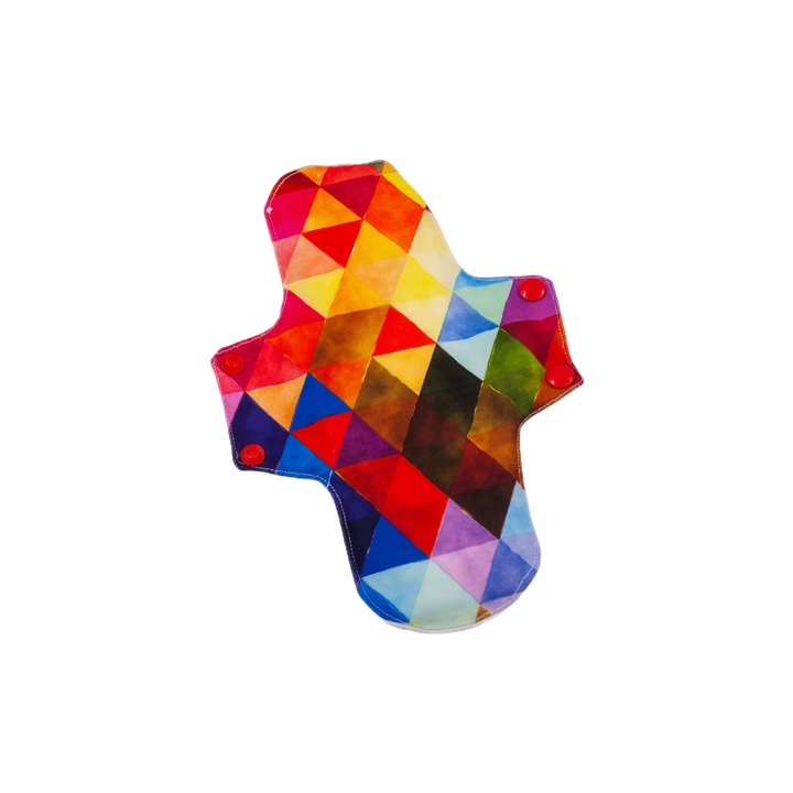 Absorbant reutilizabil Eco, Model Triunghiuri colorate, M INTL