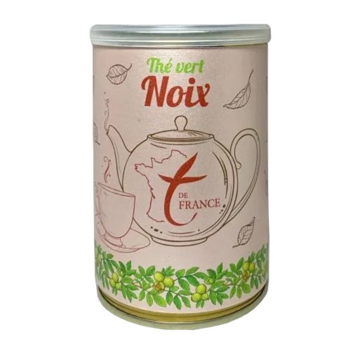 Зелен чай, Thé Vert Noix, карамелизирани лешници и кокос, метална кутия, 100гр - 50 порции