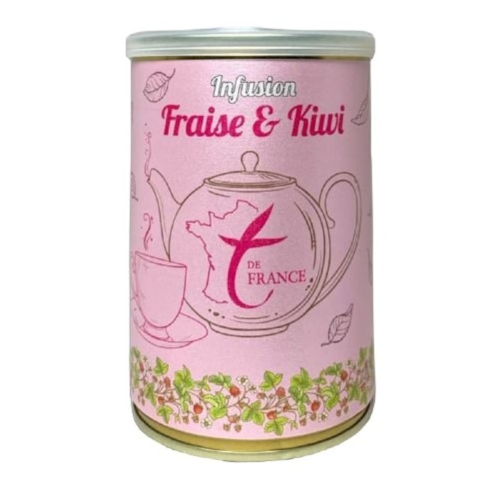 Infusion Fraise et Киви чай, запарка от киви и ягоди, метална кутия, 100гр - 50 порции