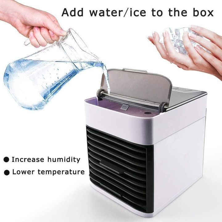 Hordozható mini léghűtő, ARCTIC Air ULTRA 3 hűtési, párásító és légtisztítási funkcióval