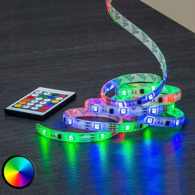 Комплект LED ленти с дистанционно управление 5 м, RGB - eMAG.bg