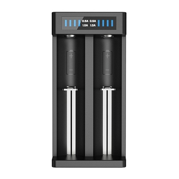 Incarcator baterii Li-ion, XTAR, Ant MC-2 Plus, Indicator LED, Negru