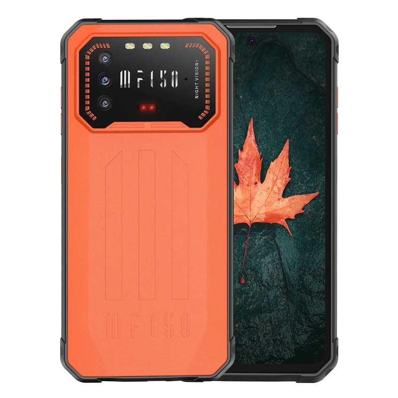 Telefon mobil F150 Air1 Pro Orange, 6.5" FHD+, Night Vision, 6GB RAM, 128GB ROM, Android 12, MTK G37 OctaCore, NFC, IP68, 5000mAh, Dual SIM