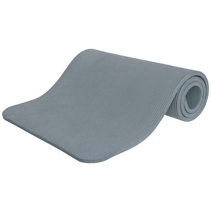 Saltea antrenament Amila, Cauciuc, 183x63x1.5cm, Gri