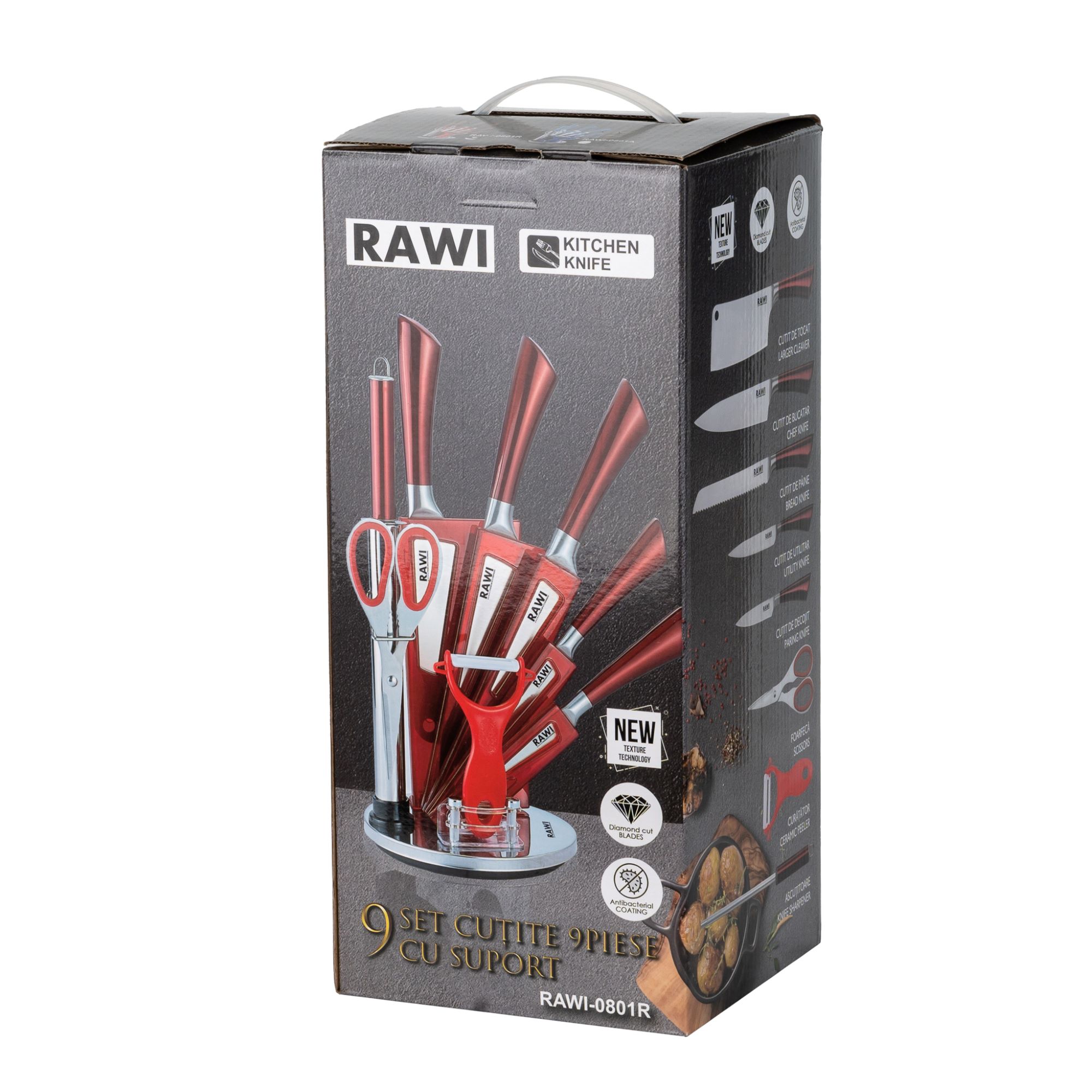 Set Cutite Profesionale Rawi High-Quality Din Inox Turnat, 9 Piese ...