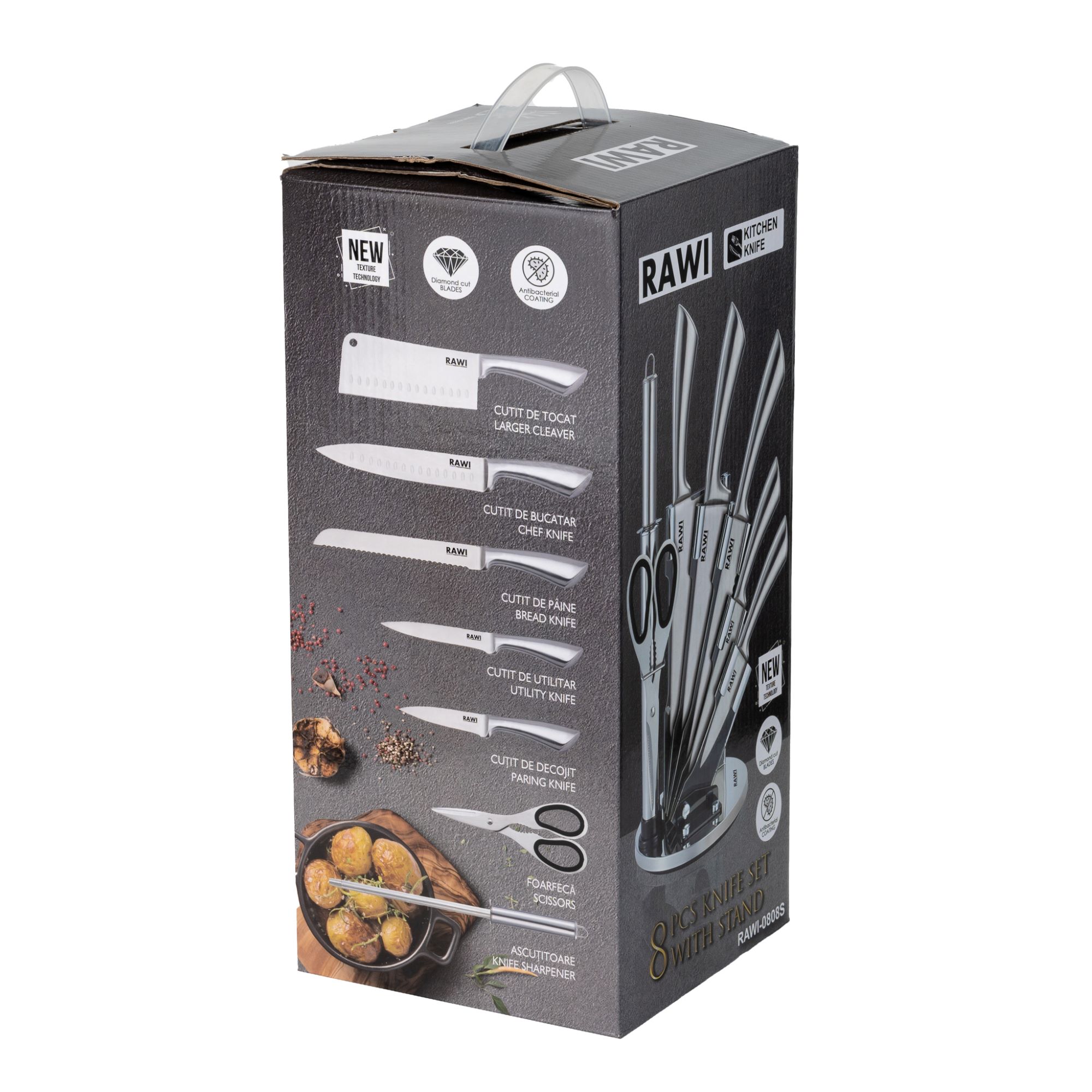 Set Cutite Profesionale Rawi High-Quality Din Inox Turnat, 8 Piese ...