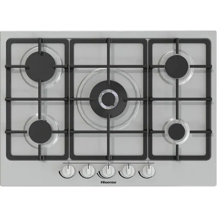Plita Incorporabila HISENSE GM773XF, Gaz, 5 arzatoare, Wok, Inox