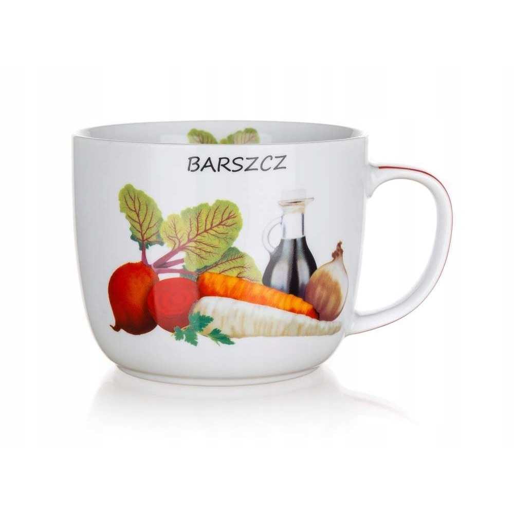 Banquet Bol de ceramică cana bors polonez Alb, 730 ml
