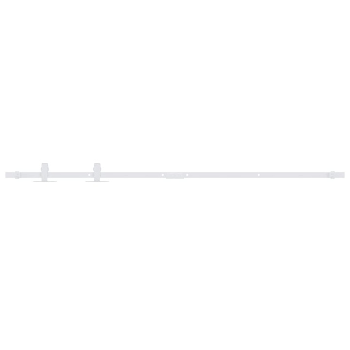 Set glisare usa mini pentru dulap vidaXL, alb, otel carbon, 152 cm