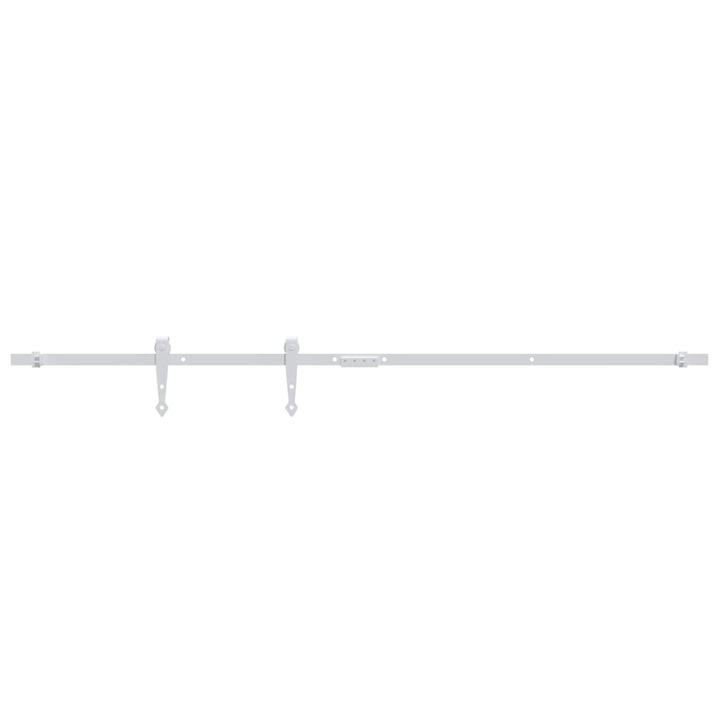 Set glisare usa mini pentru dulap vidaXL, alb, otel carbon, 122 cm