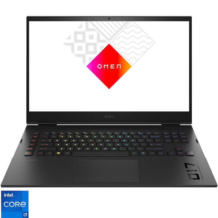 Laptop Gaming HP OMEN 17-ck2002nq cu procesor Intel® Core™ i7-13700HX pana la 5.0 GHz, 17.3", QHD, IPS, 240Hz, 16GB DDR5, 1TB SSD, NVIDIA® GeForce RTX™ 4090, 16GB GDDR6, FreeDOS, Black