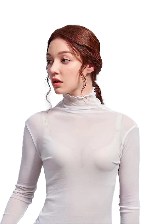 Női blúz, poliészter, univerzális méret, fehér