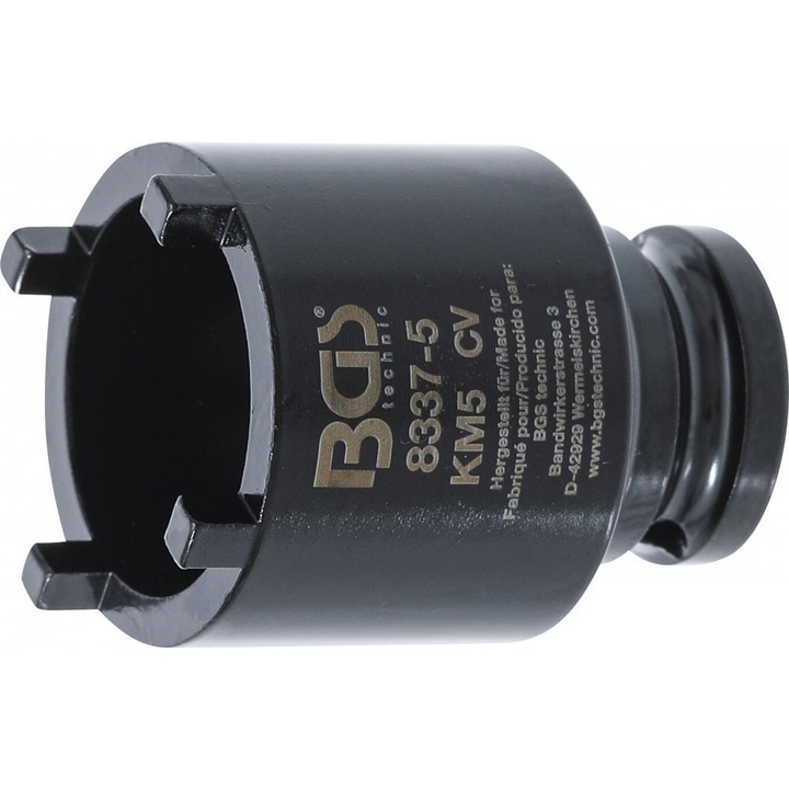 Cheie cu crestat, BGS, Stifturi externi, Negru