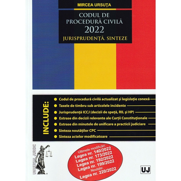 Codul De Procedura Civila 2022. Jurisprudenta. Sinteze - Mircea Ursuta