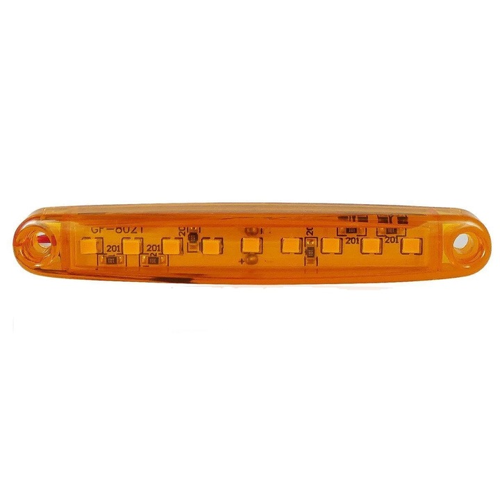 Led Indicator portocaliu galben cu dioda, cu 9 LED-uri pentru camion, remorca, autobuz, furgoneta, rulota, platforma 12V